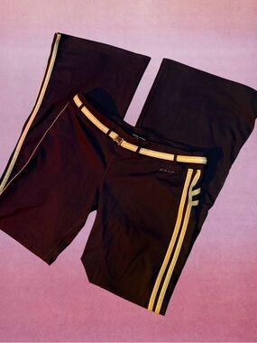Bebe Black Athletic Shorts with Gold Stripes
